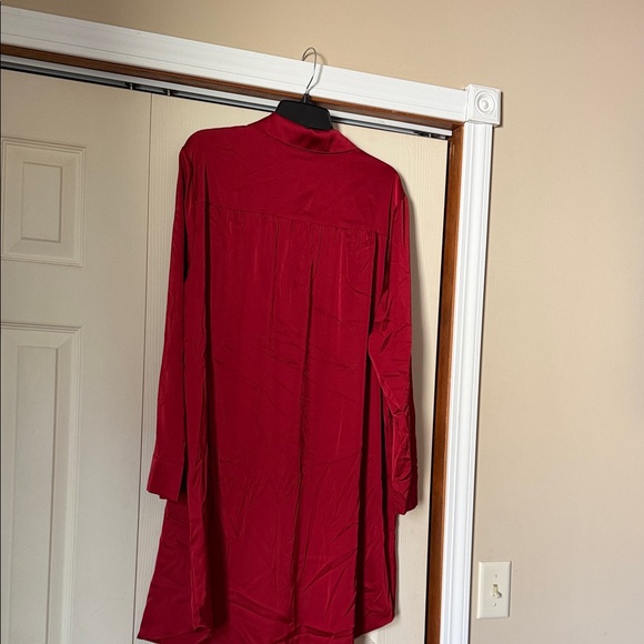 Soma Red Button-Down Pajama Shirt - Picture 5 of 6